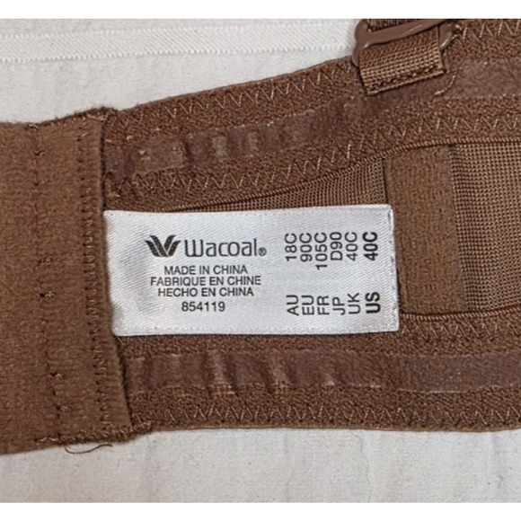 Wacoal Red Carpet Strapless Convertible Bra 854119 Mocha Underwire 40C Women’s - Picture 5 of 6